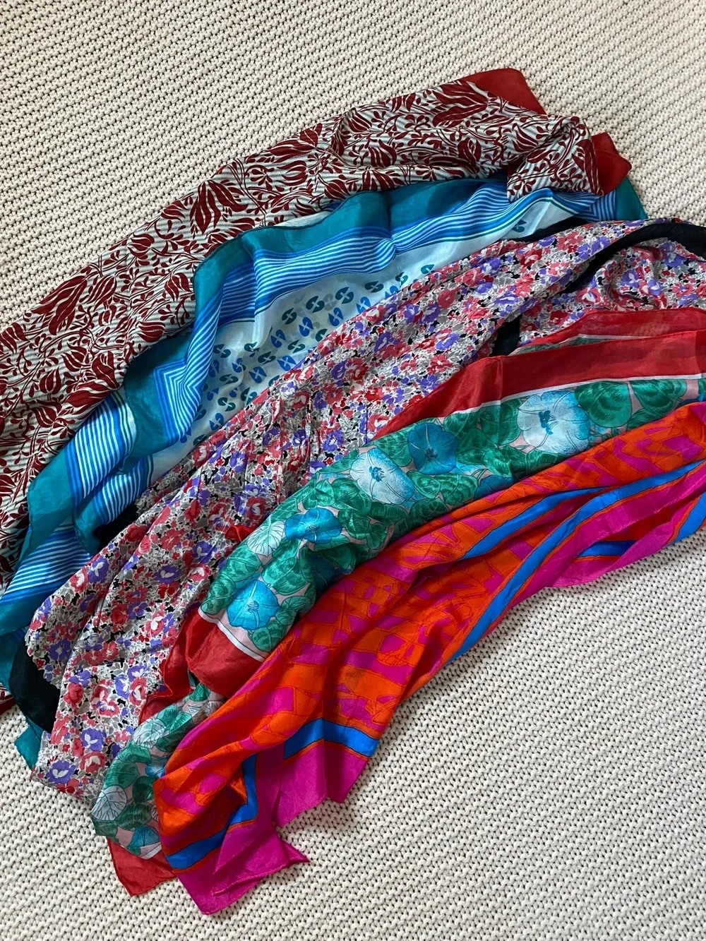 ✰ silk blend scarves bundle of 5 ✰